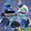Patines rollers ajustables con luces en las ruedas Azul