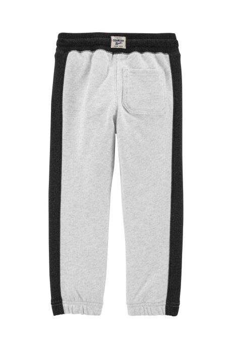 Pantalón de algodón con franja lateral Sin color