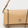 Bandolera Curve Gloss Crinckle Camel Niquel