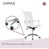 Silla Ejecutiva Lumax Tady Ergonómica Con Tapizado En Ecocuero Y Base De Acero Beige