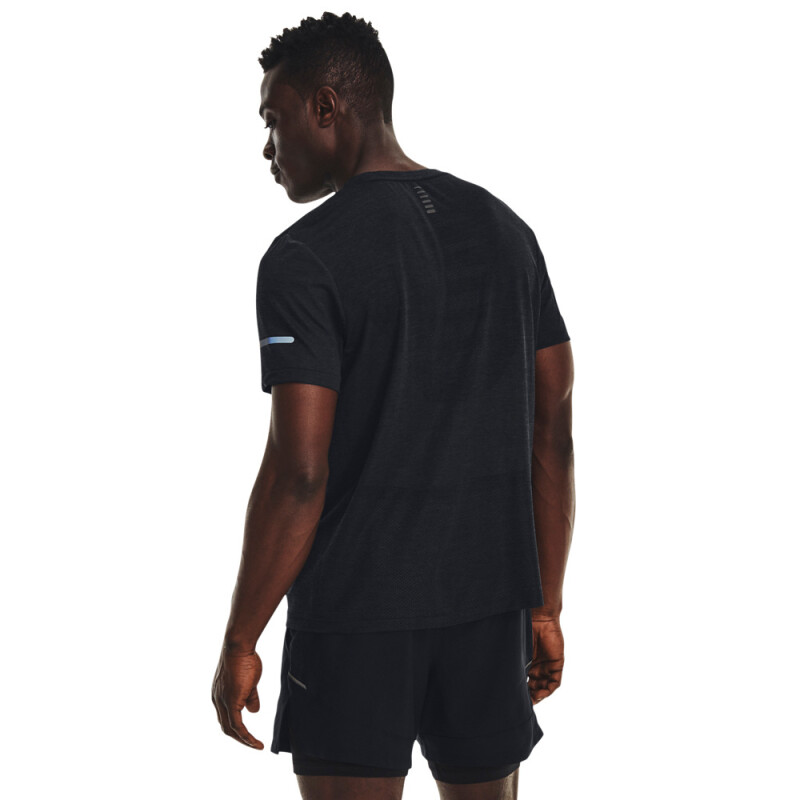 UA SEAMLESS STRIDE SS-GRN BLK-001