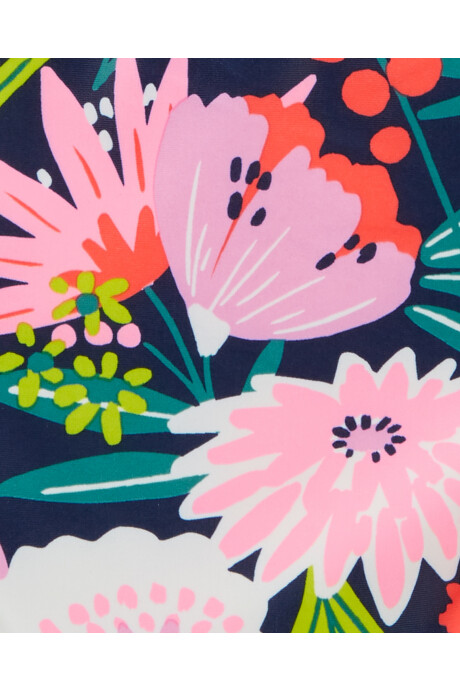 Traje de baño dos piezas con protección UPF 50+ diseño flores Sin color
