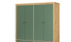 Ropero 4 Puertas 4 Cajones Madera Natural - Mari Verde