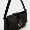 Cartera al hombro Signature en nylon Negro