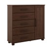 Cómoda Finestra 5 Cajones 1 Puerta Café 2251WN OURO Cómoda Finestra 5 Cajones 1 Puerta Café 2251WN OURO