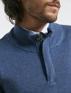 470416 SWEATER HARRY Azul Piedra Melange