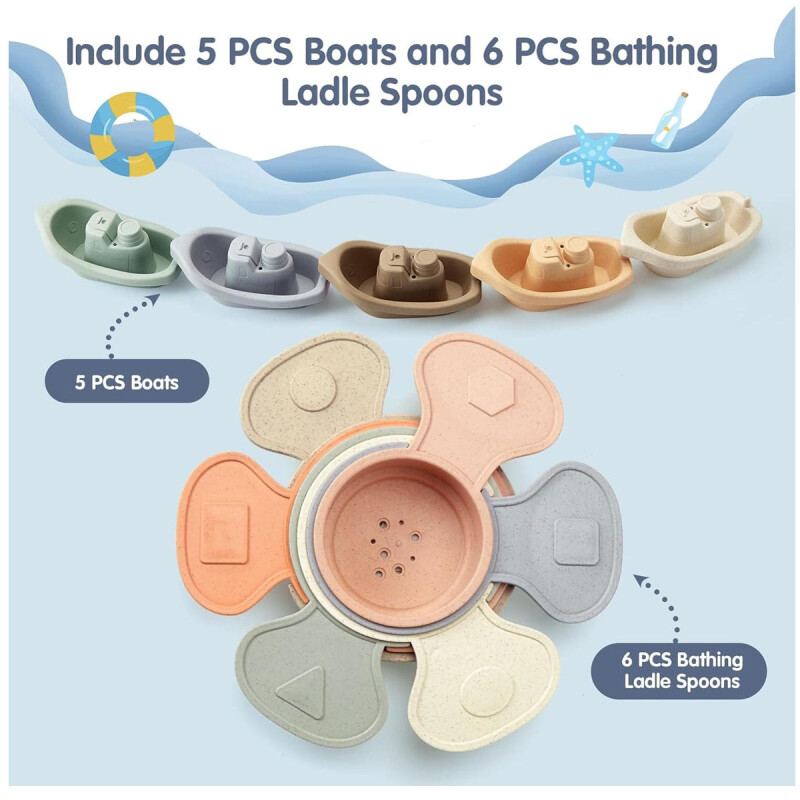 Encastre barcos y tazas en caja Encastre barcos y tazas en caja