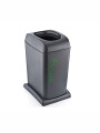 CONTENEDOR CON BASE PARA RECICLAR NEGRO (V)