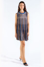 STRIPED TEE KNIT DRESS Blue