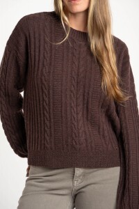 Sweater Texturado Lana Chocolate