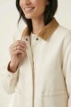 Campera denim con cuello contratono BLANCO