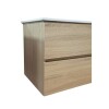Mueble de baño suspendido Oak 80 cm con bacha de loza Mueble De Baño Suspendido Oak 80 Cm Con Bacha De Loza