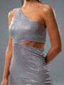 VESTIDO CASABLANCA PLATEADO