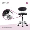 Taburete Banco Elam Eco cuero Premium Negro
