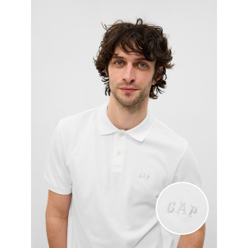 F-LOGO PK POLO OPTIC WHITE