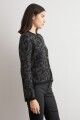 Cardigan animal print gris oscuro