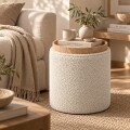 Puff c/Baúl Boucle Beige | PREVENTA