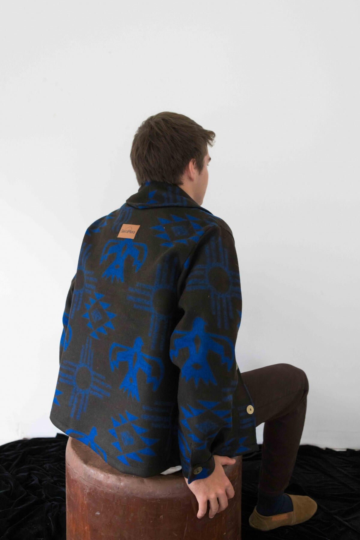 Navajo Cardigan Men Azul / Negro