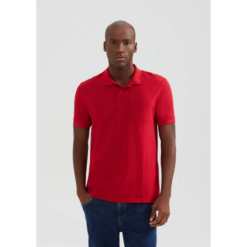 CAMISA POLO MM MASC ROJO OSCURO