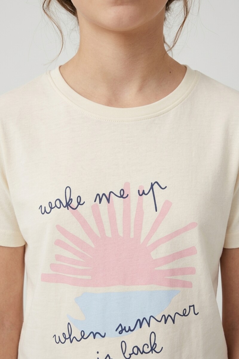 Remera m/c estampada Wake Me Up CRUDO