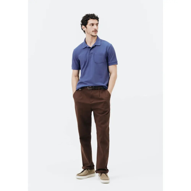 CAMISA POLO MM MASC AZUL MEDIO