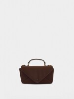 Bolso Bandolera Acolchado Textura Suave marron
