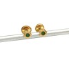 Caravanas Flor Esmeralda y oro - Oro bajo - Esmeralda y Zirconia - CA8063 conpiedra