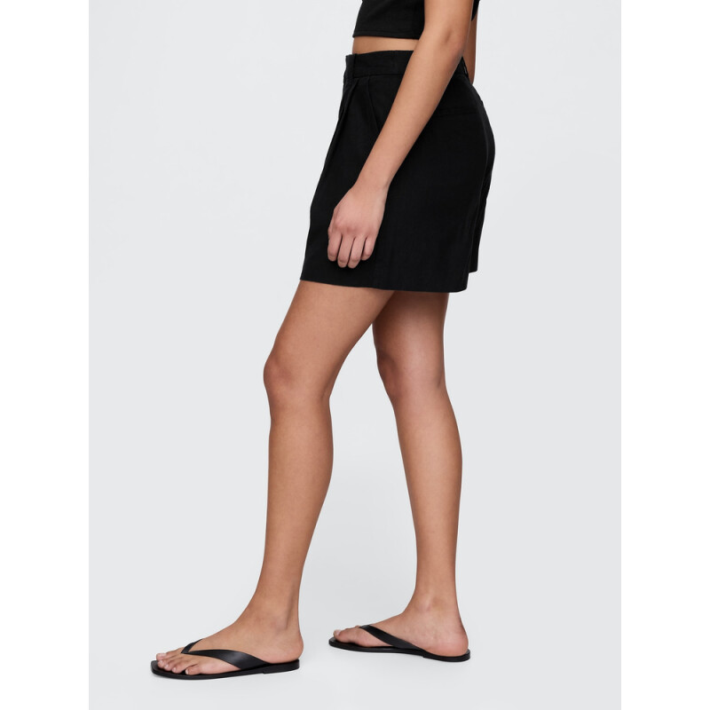 365 LINEN SHORT TRUE BLACK V2