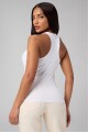 Bividi Modal Rib High Neck Built-In Bra Tank Mujer Classic White