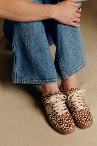 Zapatilla Pelo Animal Print Deer Ocre