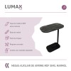 Mesa auxiliar Lumax de arrime MDF símil mármol para living Mesa auxiliar Lumax de arrime MDF símil mármol para living
