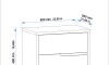 Mesa de Luz 2 cajones - Moderna Hanover Frizz