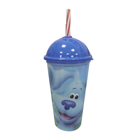 Vaso Plástico Milk Shake con Pajita Las Pistas de Blue 500 ml U