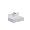 Mueble de baño suspendido de porcelanato Blanco Calacata Napoles 60 cm con bacha incorporada Mueble De Baño Suspendido De Porcelanato Blanco Calacata Napoles 60 Cm Con Bacha Incorporada