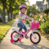Bicicleta infantil Shengdi Rod 12 Canasto Parrilla Rueditas Color Rosa Oscuro