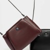 Bandolera Raix en efecto cuero liso Bordeaux