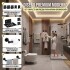Set De Accesorios Para Baño Juego 10 Piezas Acero Inoxidable IMBACK Color Negro Set De Accesorios Para Baño Juego 10 Piezas Acero Inoxidable IMBACK Color Negro