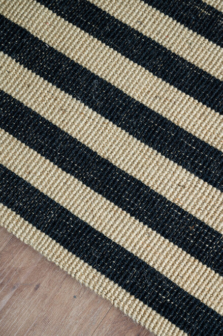 Mumbai ALFOMBRA MUMBAI JUTE 250X350 NATURAL BLACK