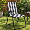 SILLA MOR ALTA ACERO RETRO PLEGABLE MOR 2583 BLANCO Y NEGRO Silla Mor Alta Acero Retro Plegable Mor 2583 Blanco Y Negro