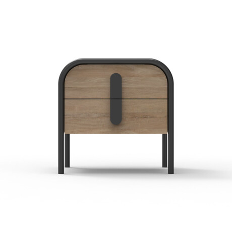 MESA DE LUZ 2 CAJONES MADERA-Y-METAL ARIA