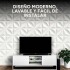 Revestimiento de Pared Panel 3D PVC 50x50cm Diseño Flor Blanco