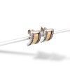 Caravanas Pendiente Zirconia-Plata y oro-Zirconia-CA5042 conpiedra