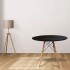 Mesa Comedor Eames Redonda Laqueada 100Cm Premium Calidad Negro 1