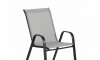 Silla de Jardín Textilina y Acero Apilable Gris