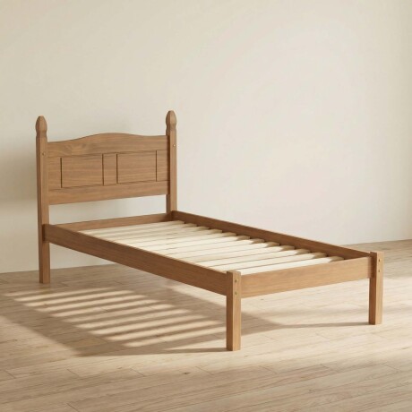 CAMA 1 PLAZA MADERA MARRON MEX