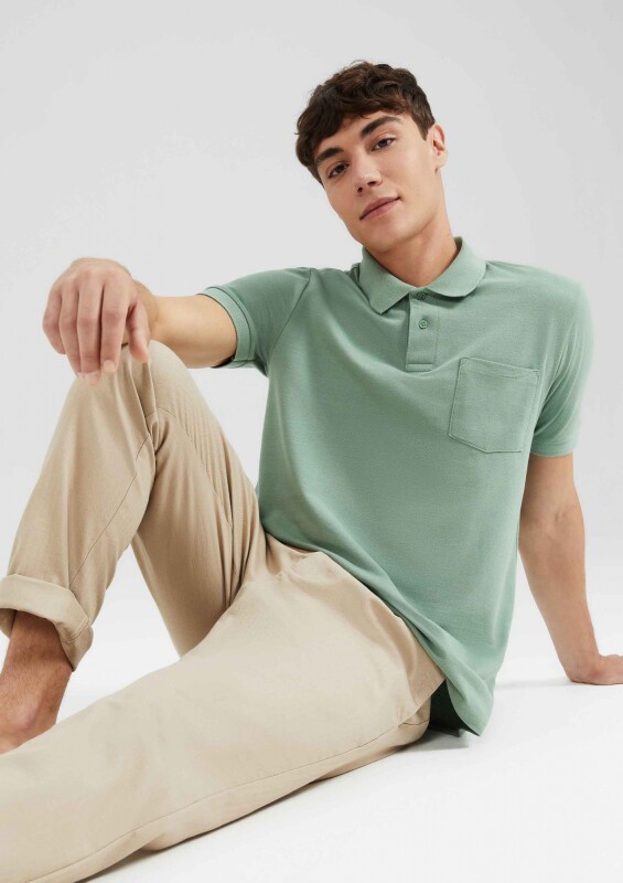 CAMISA POLO MM MASC VERDE CLARO