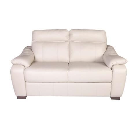 SOFA 2 CUERPOS CUERO-100-NATURAL NATURAL-BEIGE LAURENT MARFIL