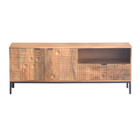 RACK PARA TV MADERA-DE-MANGO NATURAL-BEIGE KANPUR NATURAL