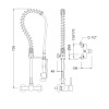 Grifería de Cocina Monocomando de pared Industrial columna Grifería De Cocina Monocomando De Pared Industrial Columna