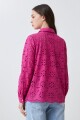 Camisa de broderie fucsia